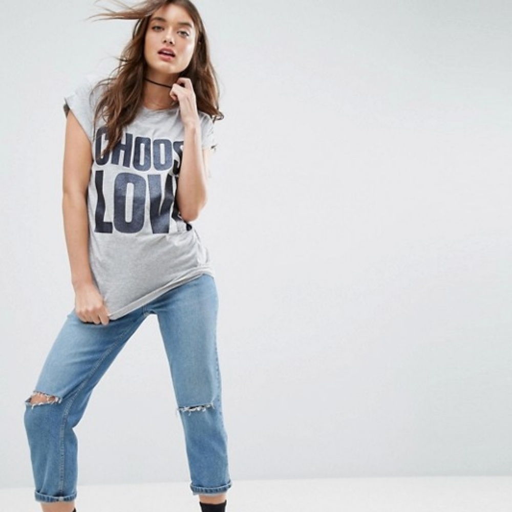ASOS x HELP REFUGEES T-Shirt with CHOOSE LOVE Gli